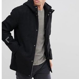 🔥Only & Sons 🔥 Mens Hooded Overcoat